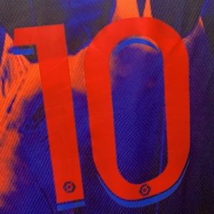21/22  Olympique Lyon L. Paqueta #10 jersey with Ligue 1 badge and numbering